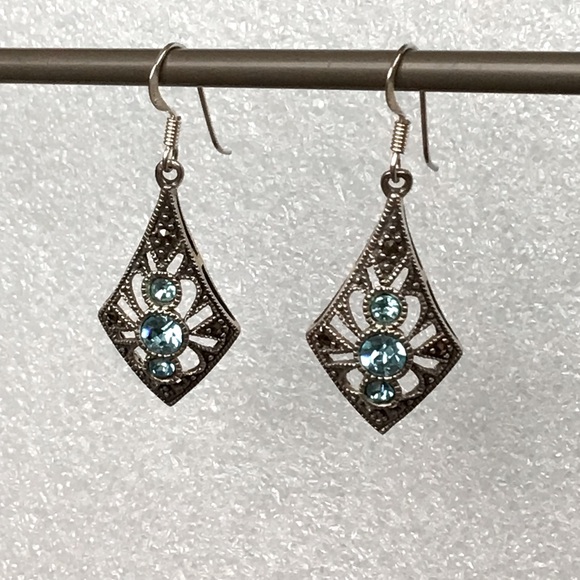Vintage Marcasite and stone earrings. NWOT. - Picture 1 of 2